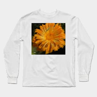 Orange Daisy Long Sleeve T-Shirt